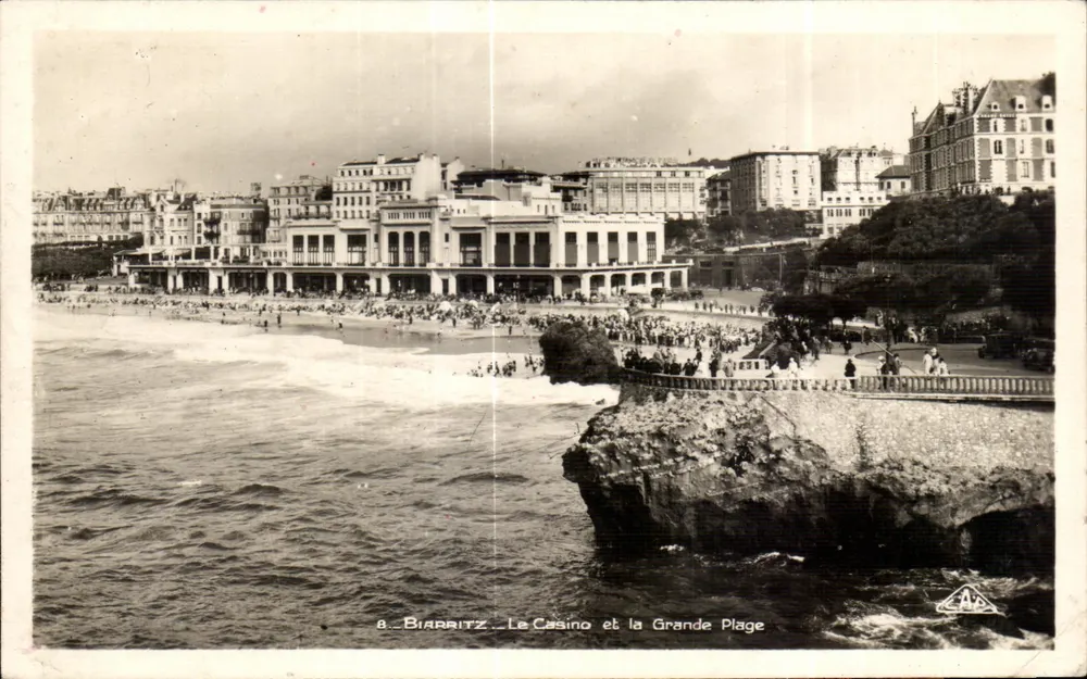 Biarritz — Das Casino und die Grande Plage — Verlag A.A. n°8 - Vorderseite