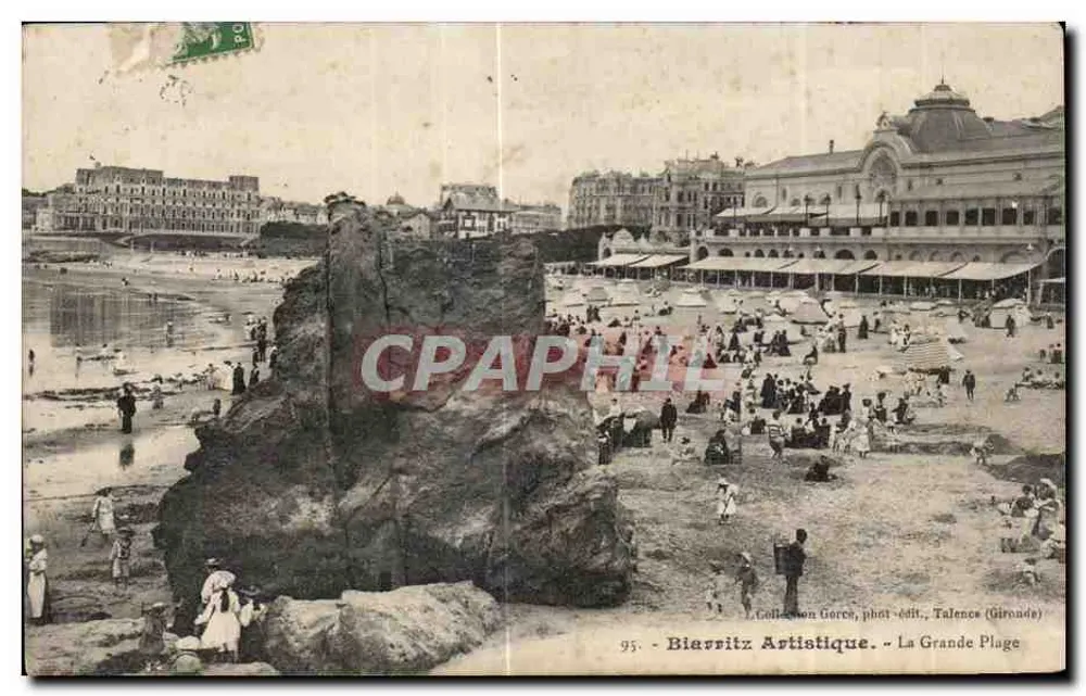 Biarritz - La Grande Plage — Sammlung Goron, Fotoverlag, Talence (Gironde) — Nr. 95 - Vorderseite