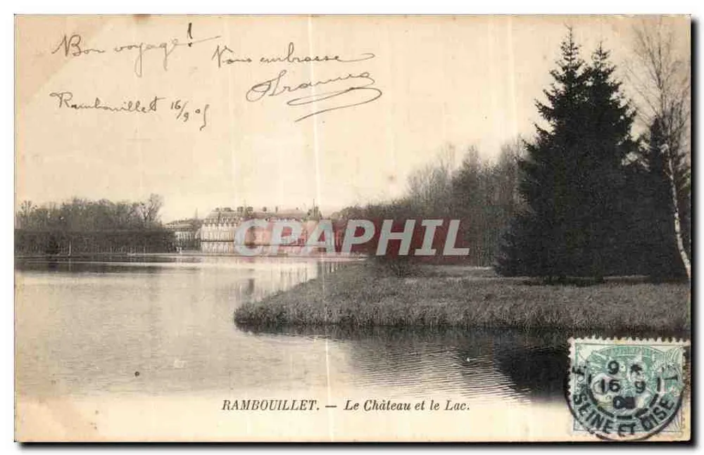 Rambouillet — Il Castello e il Lago. - Recto