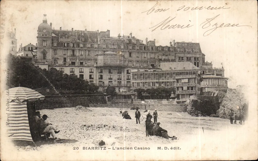 Biarritz — A antiga Casa de Jogo — Marcel Delbeau, edição Biarritz - Frente