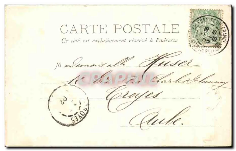 La Chiesa di San Cristoforo — Belfort 1870-1871 — J. B. Schmitt, Editore, Belfort - Verso
