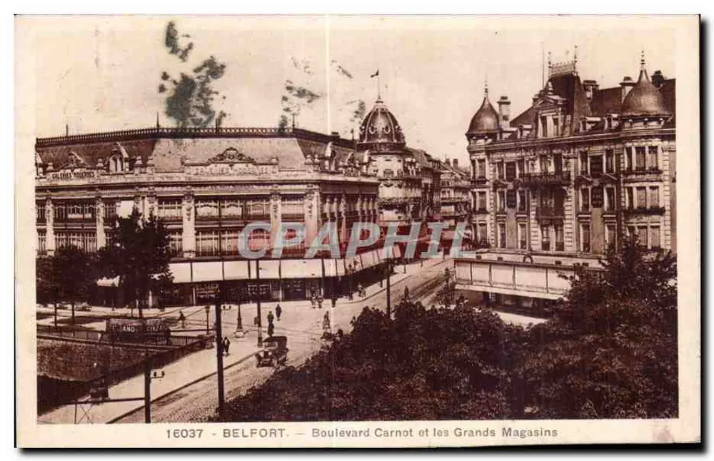 Belfort — Boulevard Carnot und die Grands Magasins — Édition Abilizer - Vorderseite