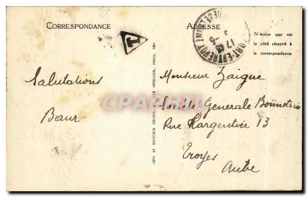 Belfort — Vista geral e o Salbert — LL - Verso