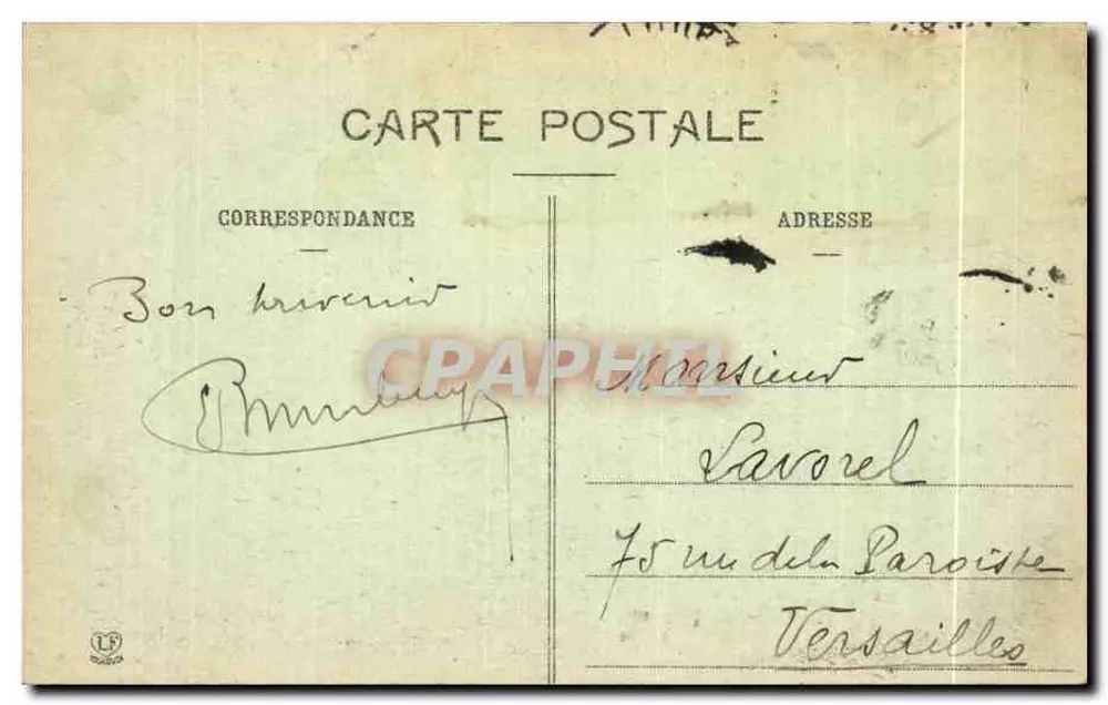 Lourdes — Vogelperspektive auf die Basilika — Verlag: Société Anonyme, Paris, n° 815 - Rückseite