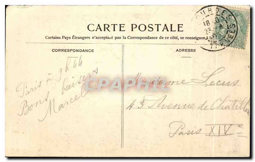 Lourdes — Innenraum des Rosenkranzes — Mosaikaltar — Die Präsentation — E. Frioux, Verleger - Rückseite