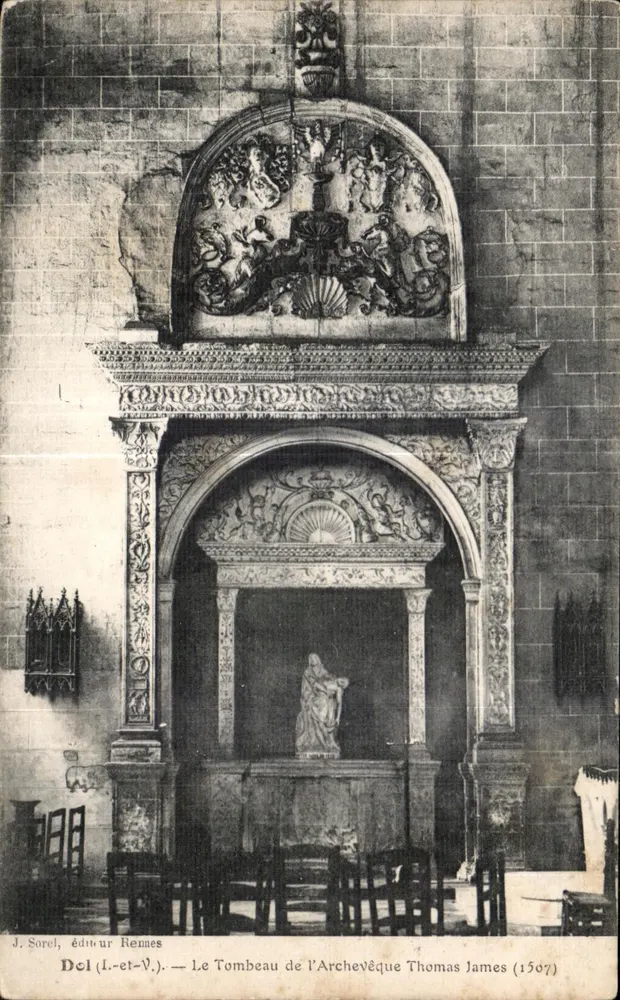 Túmulo do Arcebispo Thomas James (1567) — Rennes — J. Sorel, editor Rennes - Frente