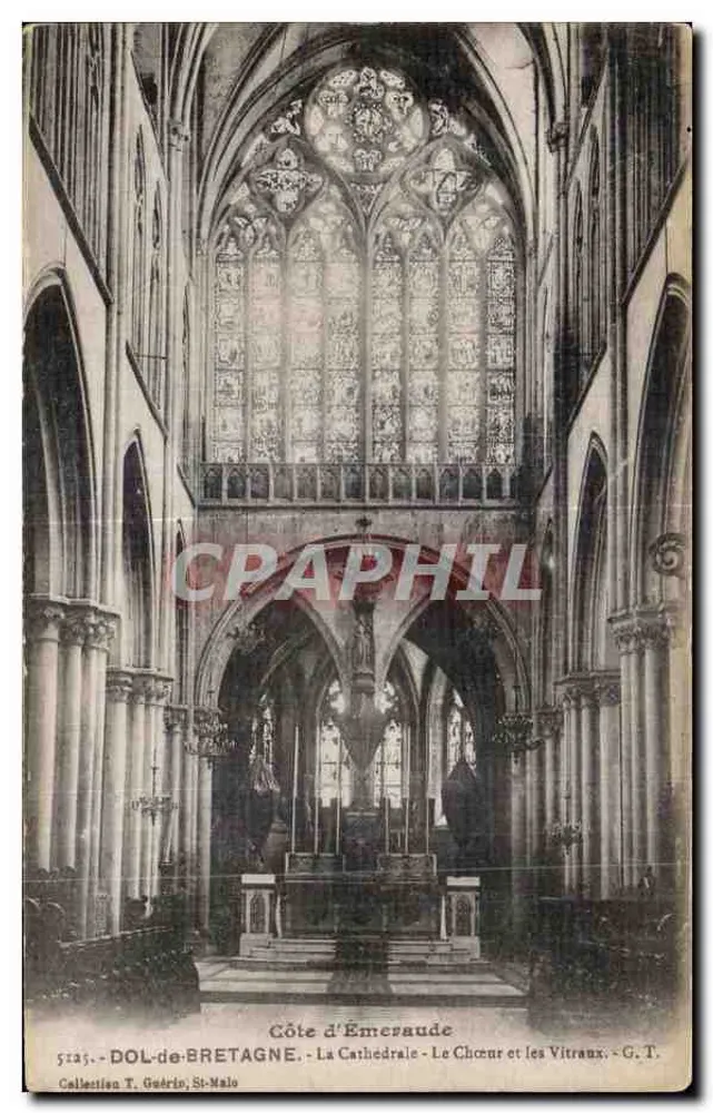 Côte d'Émeraude — Die Kathedrale — Der Chor und die Glasmalereien — G.T. — Sammlung T. Guérin, St-Malo - Vorderseite