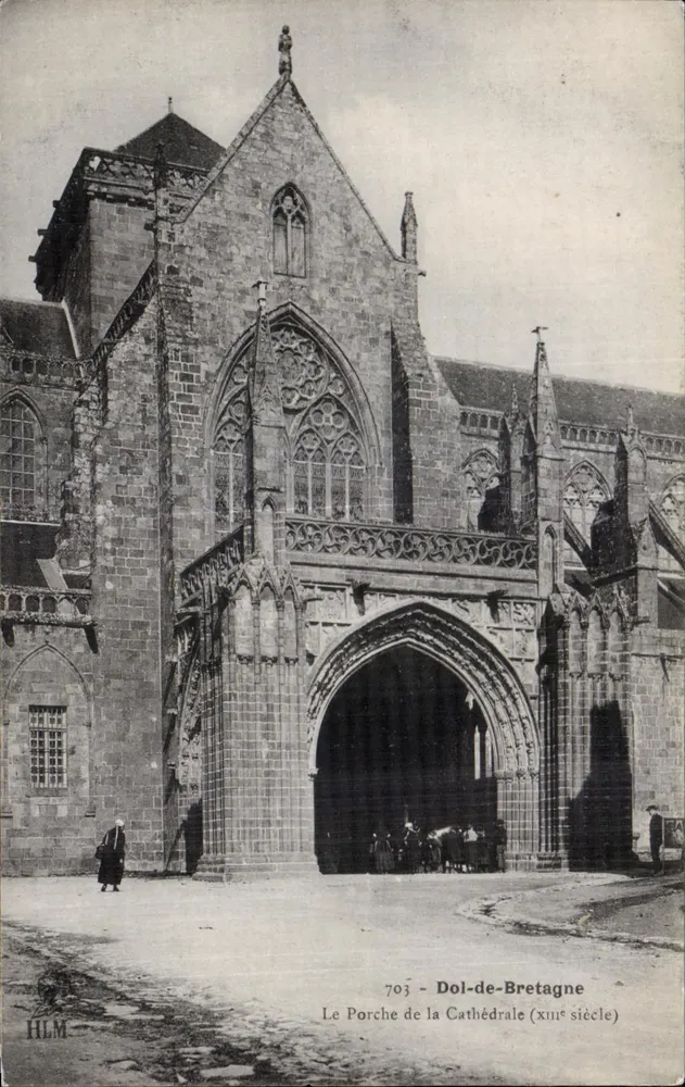 Der Portal der Kathedrale — Dol-de-Bretagne (13. Jahrhundert) — HLM, Nr. 703 - Vorderseite