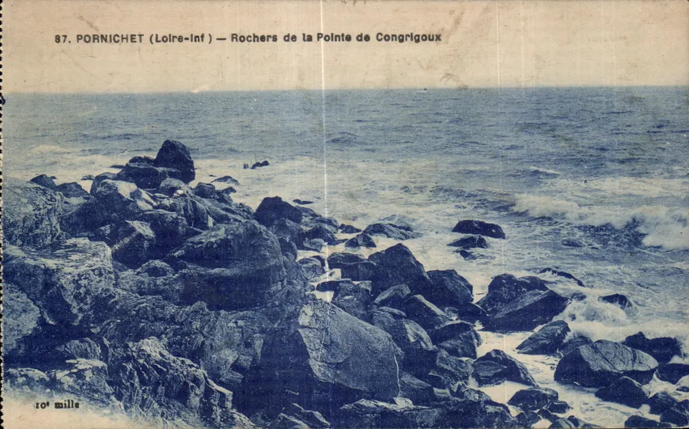 Pornichet (Loire-Inf) — Rochos da Ponta de Congrigoux — P. Chapeau, Imp.-Edit. Nantes - Frente