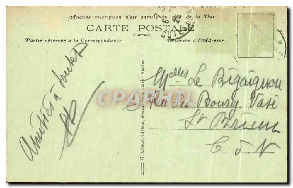 Cherbourg — Estátua de Napoleão I (1769-1821) — G. Arland, editor - Verso