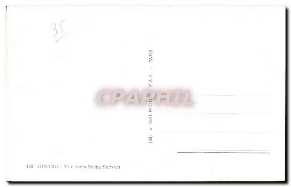 Dinard - Vista para Saint-Servan — C.A.P. — n°168 - Verso