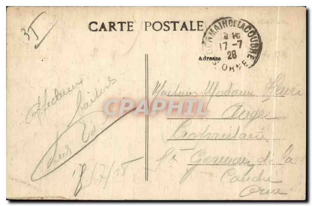 Dinard (Ille-et-Vilaine) — Pointe de la Malouine, Ansicht vom Chemin de Ronde — A. Lamiré, Verleger Rennes - Rückseite