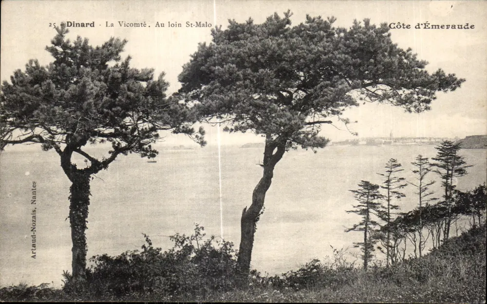 Dinard - La Vicomté. In der Ferne St-Malo — Côte d'Émeraude — Artaud-Nozais, Nantes, n°25 - Vorderseite