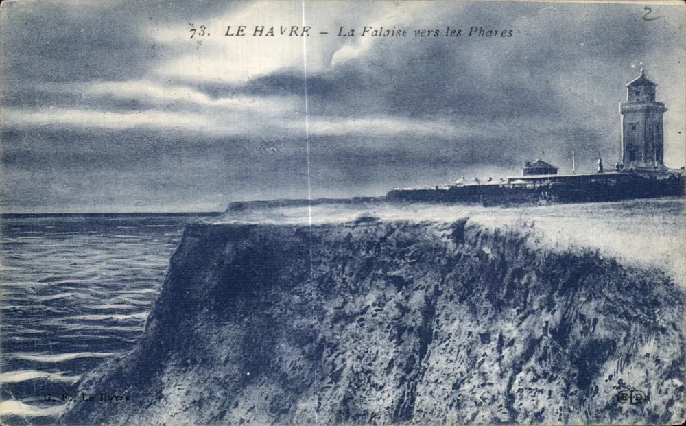 Le Havre — Die Klippe in Richtung Leuchttürme — G. F. Le Havre, n°73 - Vorderseite