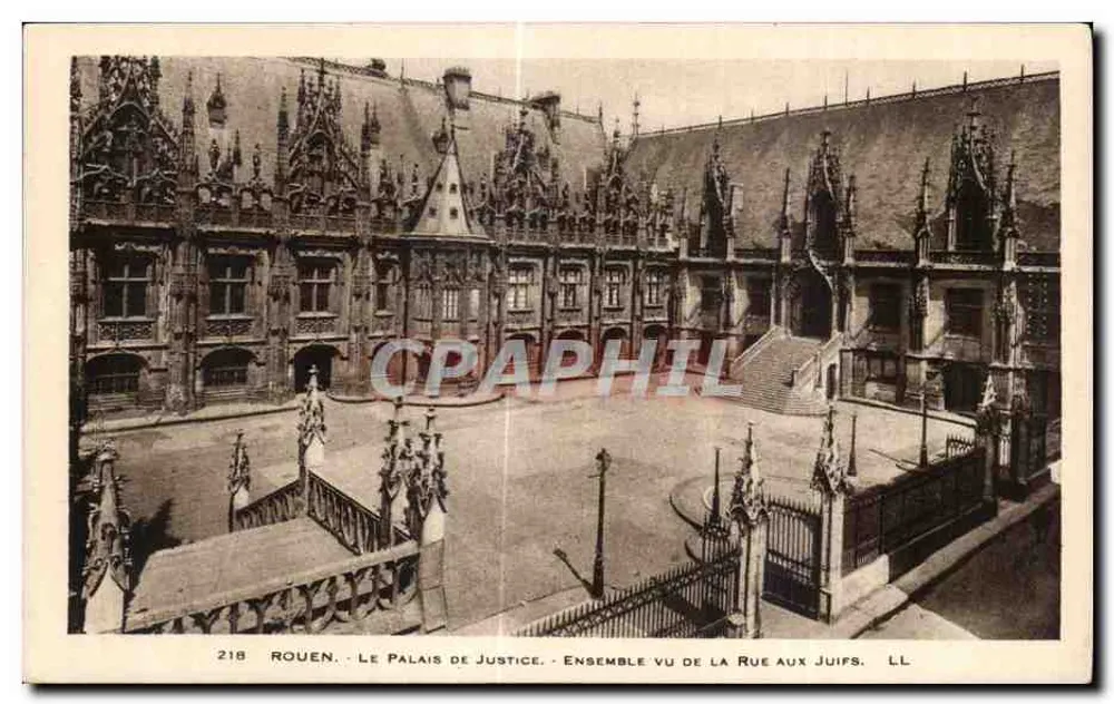 Rouen - Das Justizpalast - Ansicht von der Rue aux Juifs - LL - Vorderseite