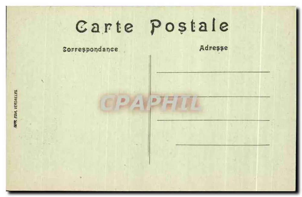 Palácio de Versalhes — Fachada na Terrasse — Editor EDIA, n° 140 - Verso