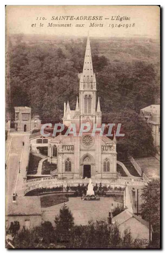 Sainte-Adresse — Die Kirche und das Kriegsdenkmal 1914-1918 - Vorderseite