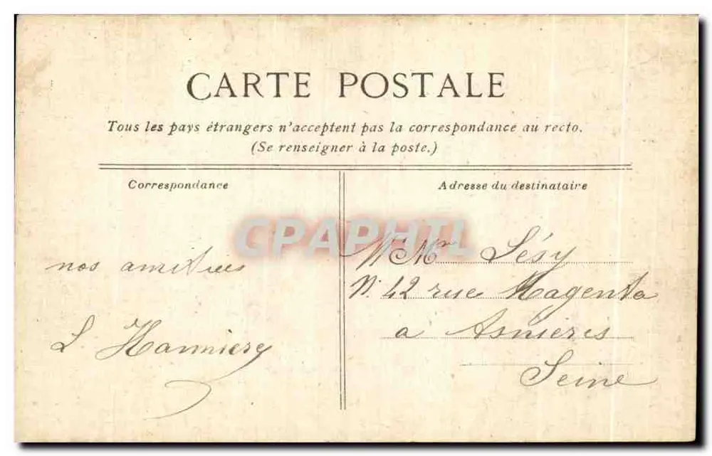 Sainte-Adresse — Die Kirche — Verlag unbekannt, Nr. 43 - Rückseite