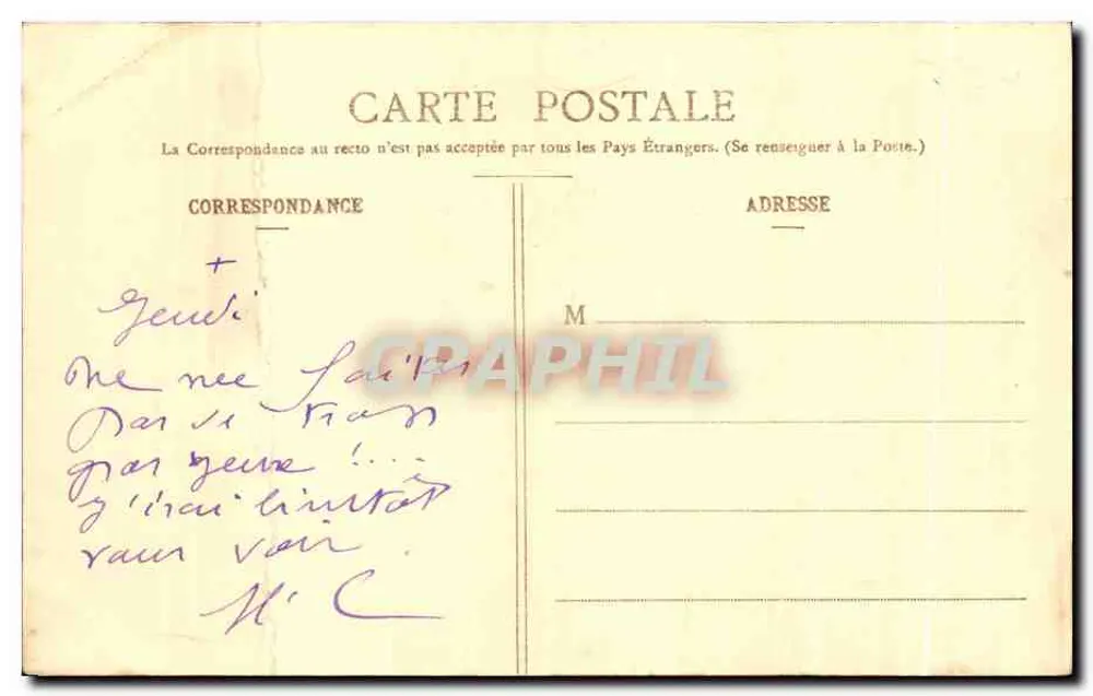 Escola Profissional de Auteuil — Porta de entrada — Défense d'Atticher - Verso