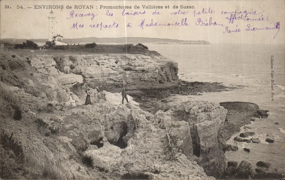 Umgebung von Royan: Klippen von Vallières und Suzac — Sammlung Frère Bilhaut Royan, Nr. 81.54 - Vorderseite