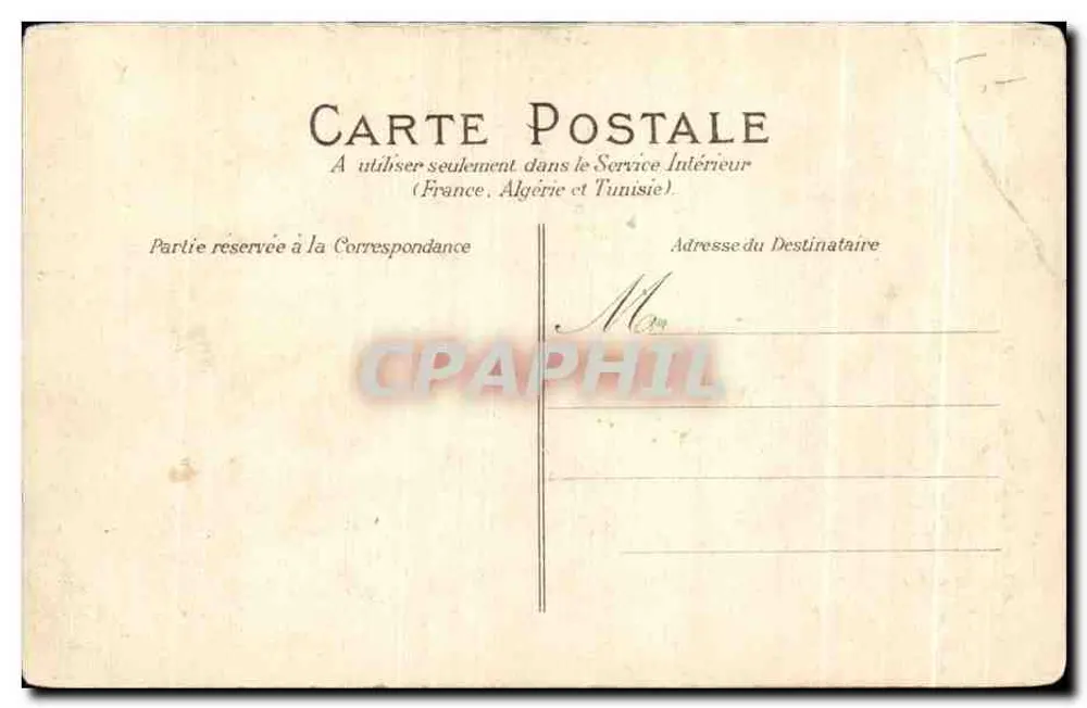 Paris — Torre de Passy — P.P.C. Paris - Verso