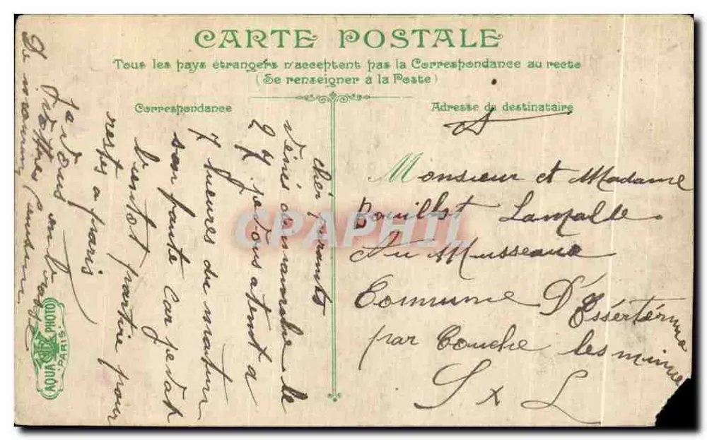 Paris - Die Caserne de la Pépinière — Verlag A. Jourdan, n° 21947 - Rückseite