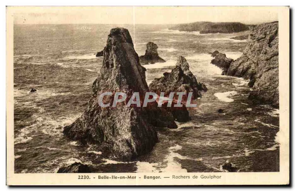Belle-Île-en-Mer - Bangor — Felsen von Gouiphar - Vorderseite