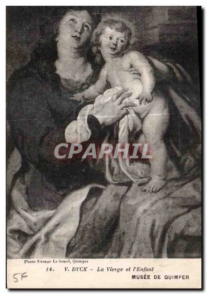 La Vierge et l'Enfant — Musée de Quimper — Photo Etiennne Le Grand, Quimper, n°14 - Recto