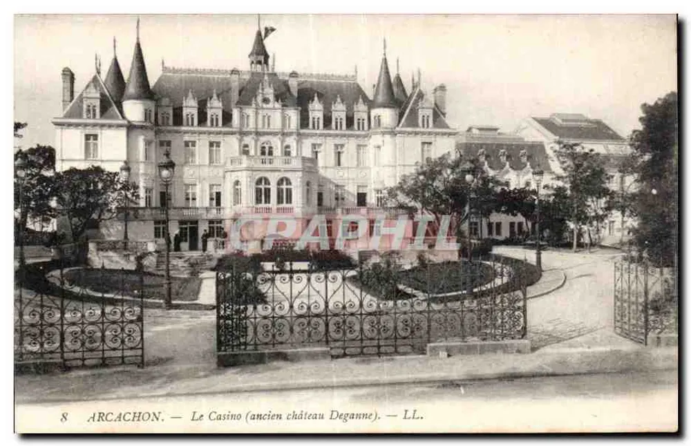 Arcachon — Ansicht des Casinos (ehemals Schloss Deganne) — LL. n°8 - Vorderseite