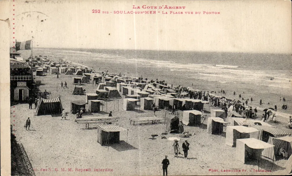 Soulac-sur-Mer — Die Strandansicht vom Steg — Foto von Labouche Fr. - Toulouse - Vorderseite