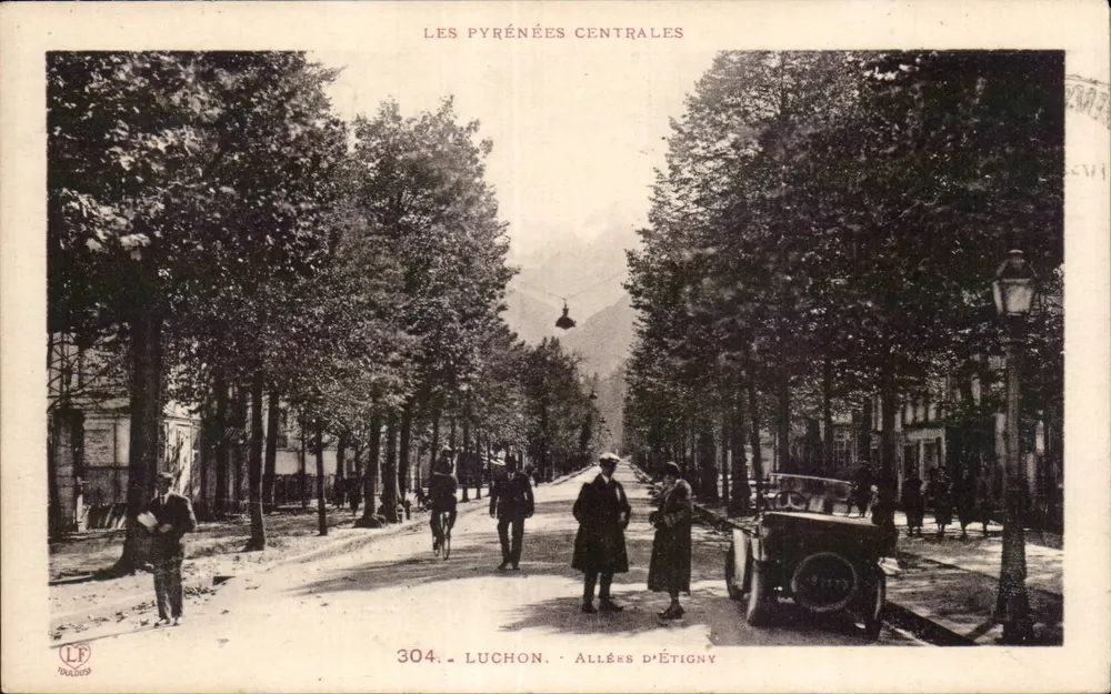 Luchon — Avenidas de Étigny — Fototipia Labouchère, Toulouse, n°304 - Frente