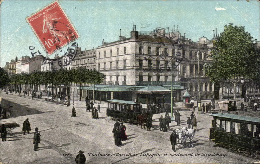 Toulouse. Kreuzung Lafayette und Boulevard de Strasbourg — Ausgabe Labouche Frères, Toulouse, n° 2767 - Vorderseite
