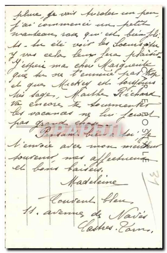 Ein Stück des Bassin de St-Ferréol nahe Revel (Hte-Gar.) — Cim — n°195 - Rückseite