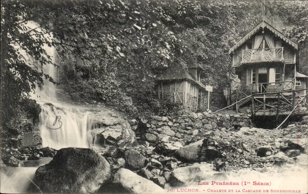 Luchon - Chalet e la Cascata di Sourrouille — I Pirenei (1ª serie) n°30 - Recto