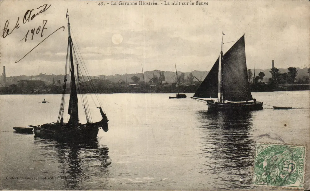 La Garonne Illustrée — Nacht am Fluss — Sammlung Gorce, Foto von Talene, Toulouse - Vorderseite