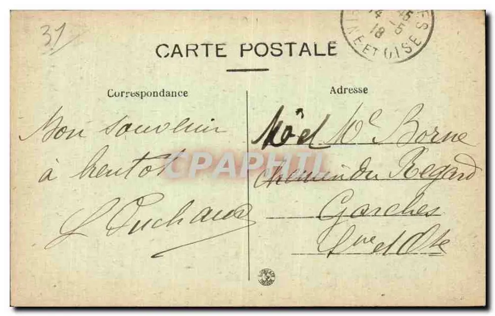 Toulouse — A Garonne — E. M. - Verso