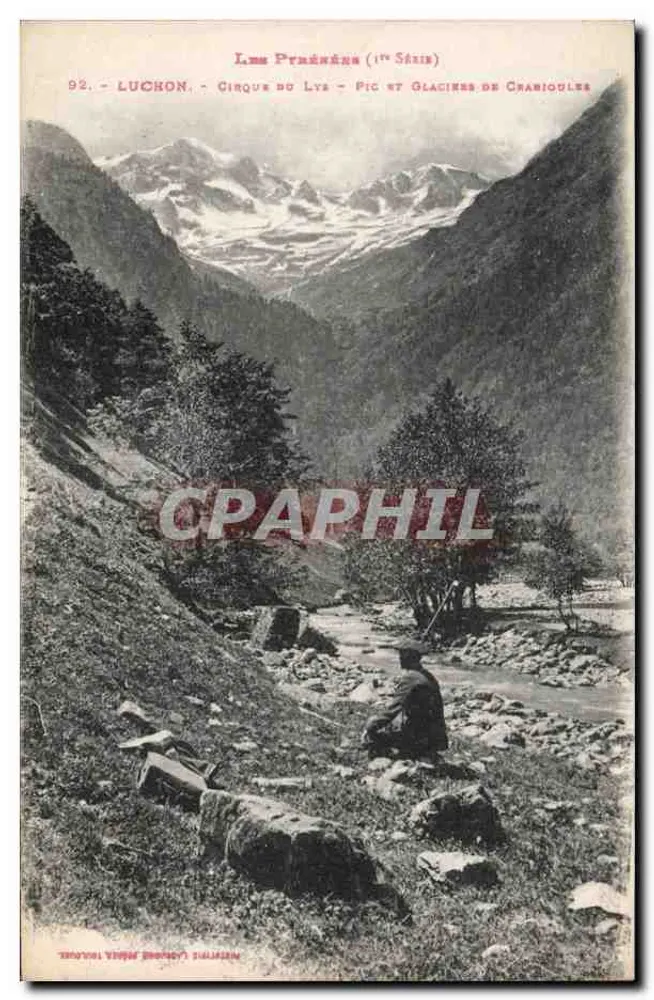 Die Pyrenäen (1. Serie) - Luchon - Cirque du Lys - Pic und Gletscher von Cranioules - Vorderseite