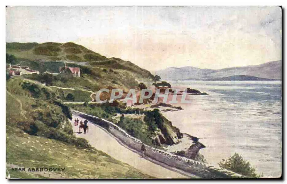 Vista perto de Aberdovey — estrada costeira e paisagem — Bernard P. Hall & Co. - Frente