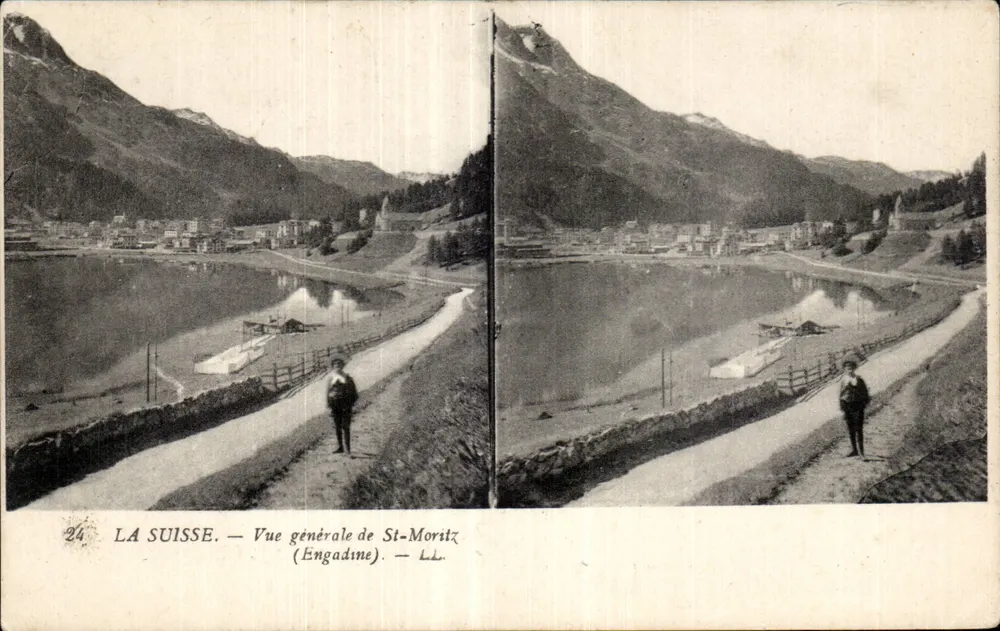 St-Moritz — Allgemeiner Blick auf St-Moritz (Engadine) — Schweiz — Nr. 24 - Vorderseite