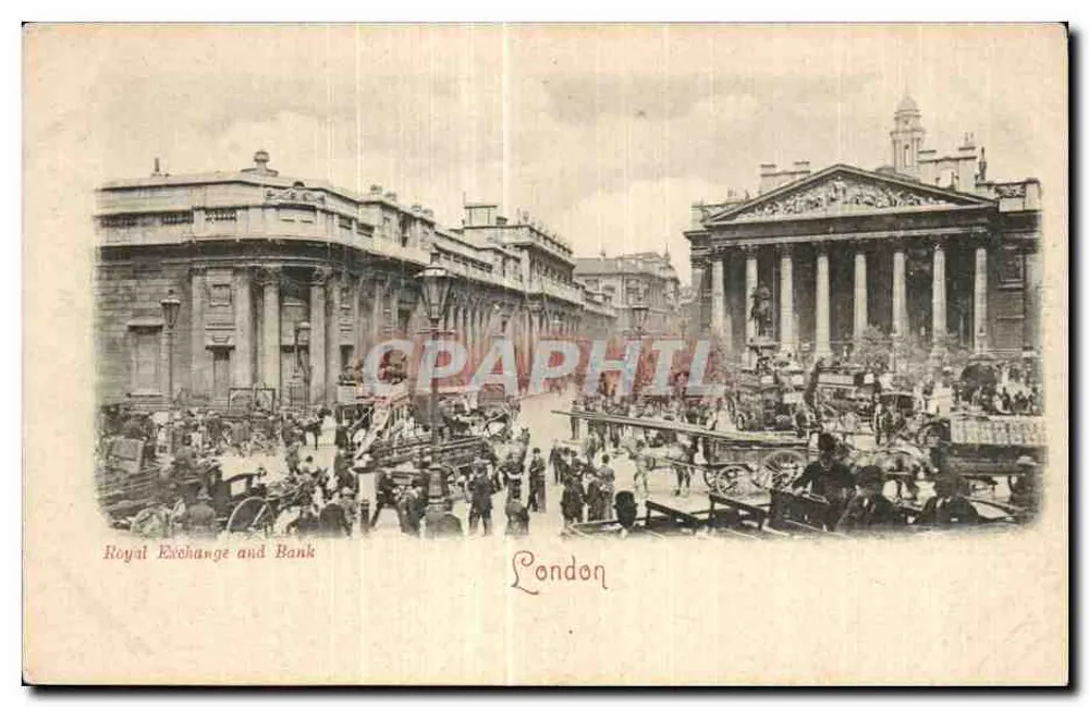 Royal Exchange and Bank — London — unbekannter Verleger, Seriennummer 9010 lx - Vorderseite