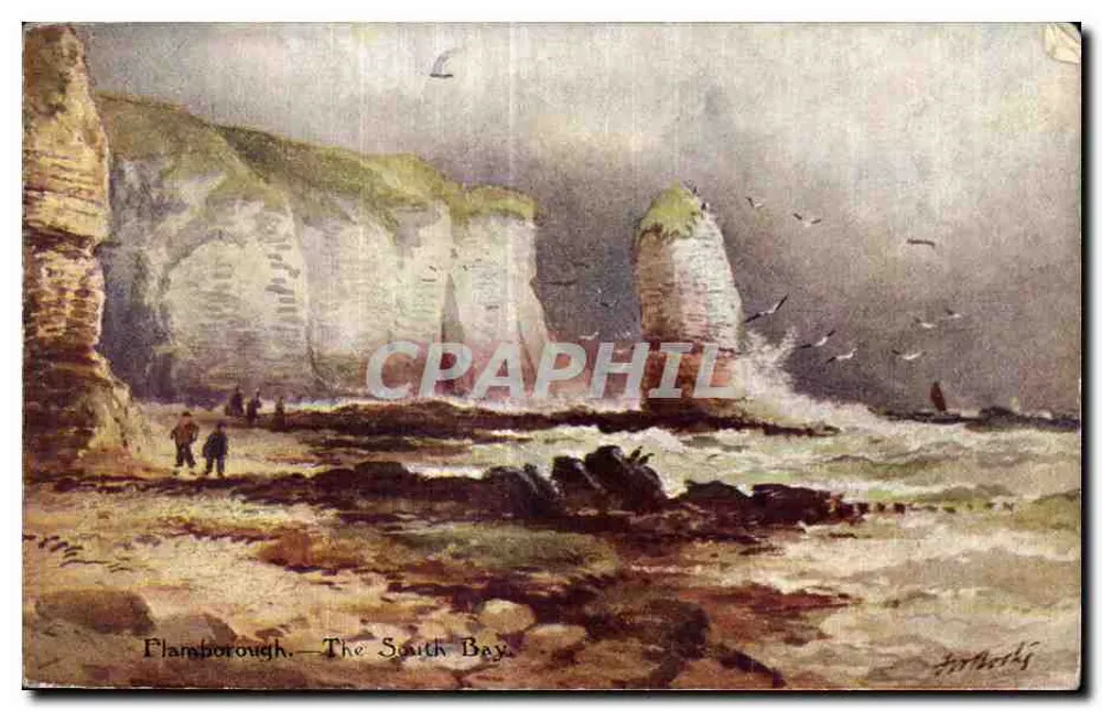 Flamborough — The South Bay — Kunstwerk von J. F. B. H. (Unterschrift sichtbar) - Vorderseite