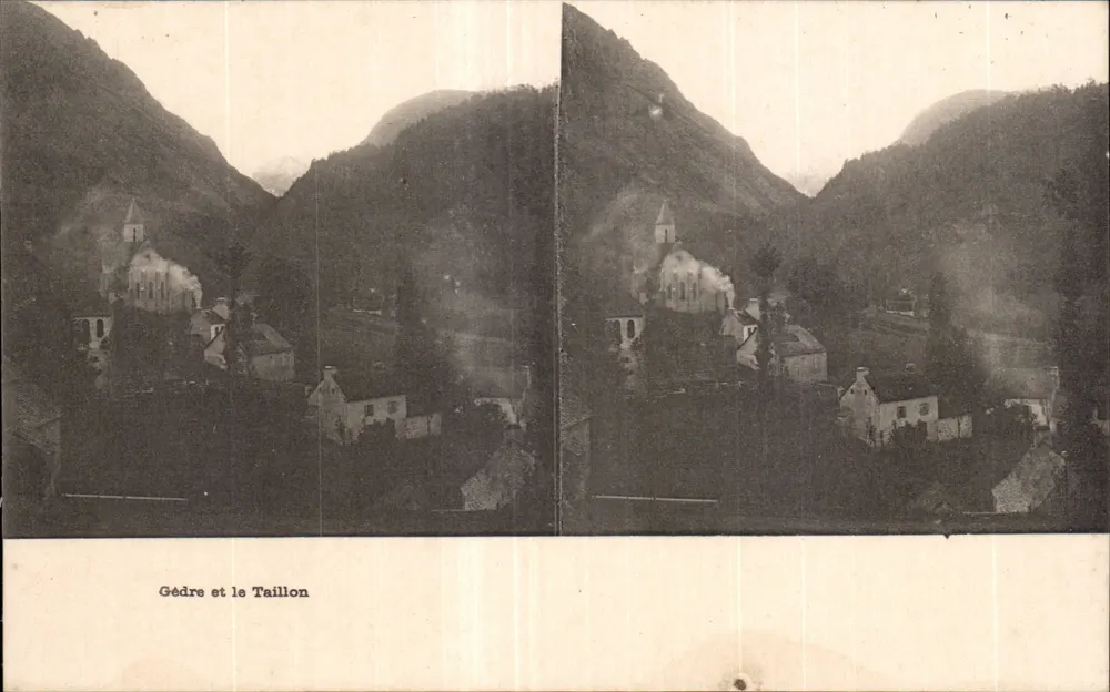 Gédre und der Taillon — Panoramablick — unbekannter Verlag - Vorderseite