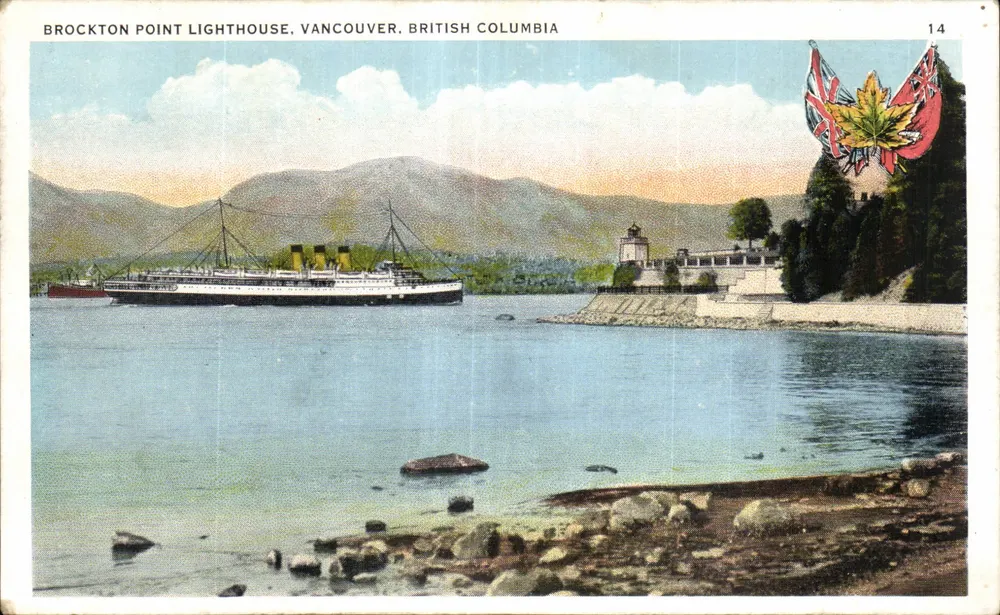 Leuchtturm von Brockton Point, Vancouver, British Columbia — Verlag Robert H. Best, Nr. 14 - Vorderseite