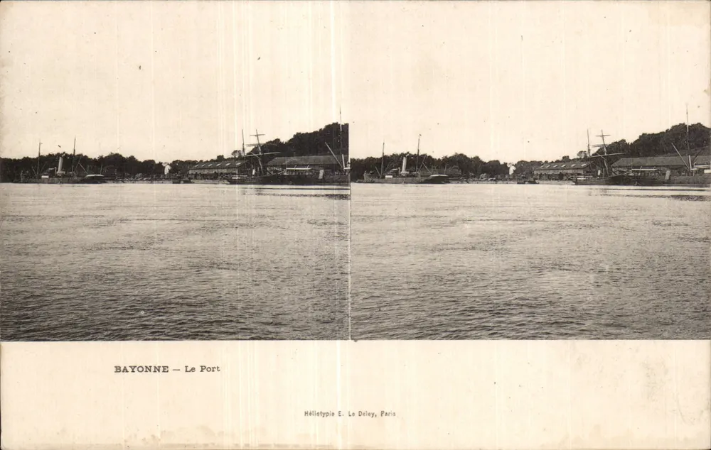 Bayonne — Der Hafen — Héliotypie E. Le Deley, Paris - Vorderseite