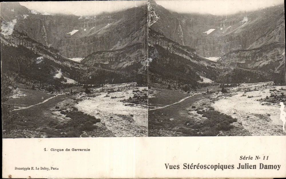 Cirque de Gavarnie — Stereoskopische Ansicht — Serie Nr. 11, Julien Damoy - Vorderseite
