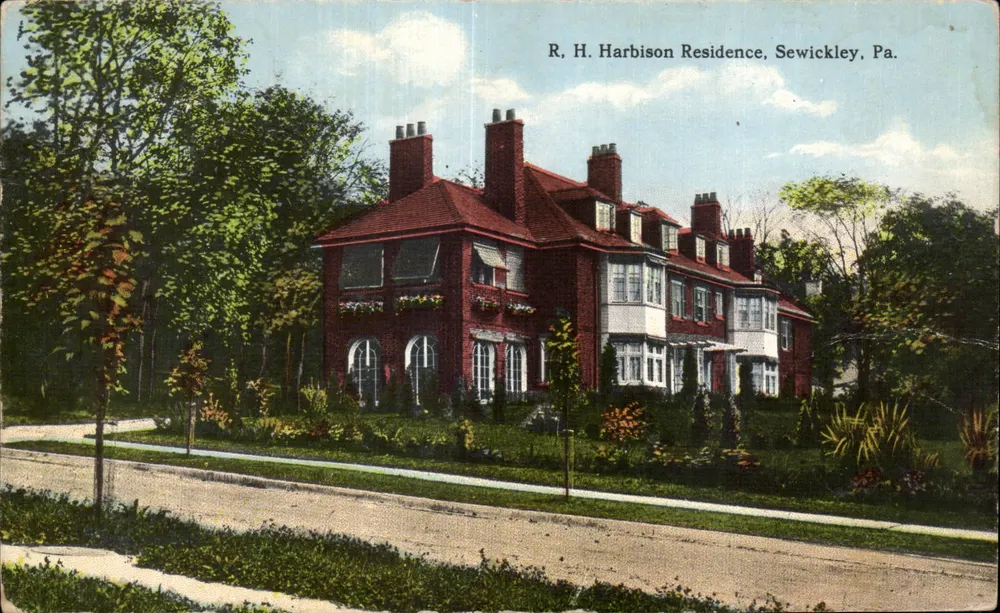R. H. Harbison의 주택 — 펜실베이니아 주 세wickley — E. B. Lambert에 의해 출판, 세wickley, 펜실베이니아 주 - 앞면