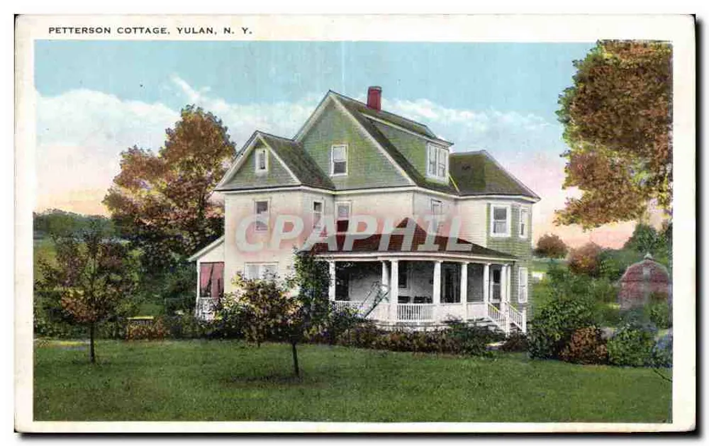 Petterson Cottage, Yulan, N.Y. — uitzicht op een huis met portiek — uitgegeven door Charles L. Griffin - Voorkant