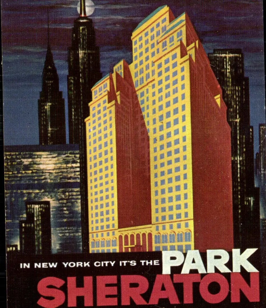 Nova York — Hotel Park Sheraton — Editora Colourcure Pub. Inc., Boston - Frente