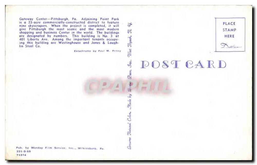 Gateway Center — Pittsburgh, Pa. — editor Wonday Film Service, n° 71274 - Reverso