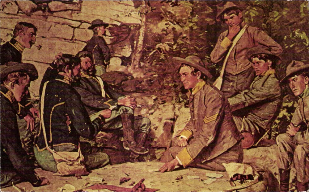 Begegnung zwischen Union- und Konföderierten-Truppen — Gilbert Gaul — Thompson's Community Service, Paris, TN - Vorderseite